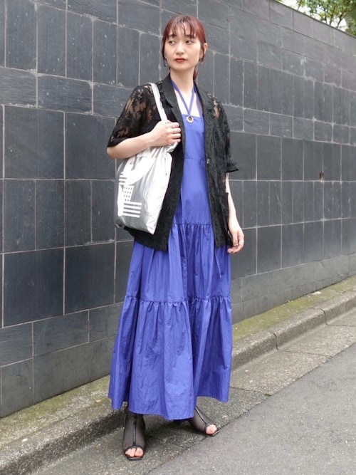 ワンピース Eyelet Tiered Dress marte Eyelet Tiered Dress｜アイレットティアードドレス – MARTE