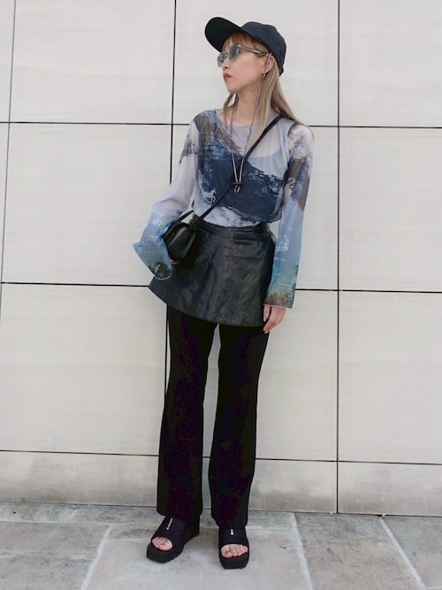 セール】sahara× KOTOKA IZUMI Sheer Top（Tシャツ/カットソー