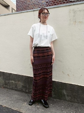 「Ruh Dhan（ルーダン）のアイテム」を使った、MARTEさん（レディース・168cm）の夏コーディネート