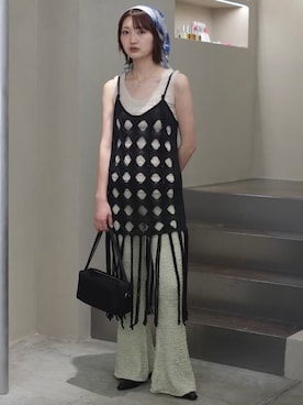 「Ruh Dhan（ルーダン）のアイテム」を使った、MARTEさん（レディース・164cm）の夏コーディネート