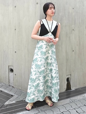 「sahara（サハラ）のアイテム」を使った、MARTEさん（レディース・162cm）の夏コーディネート