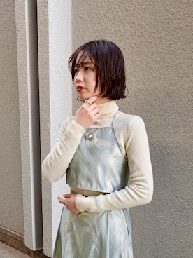 「SYKIA」｜「アイテム（アクセサリー）」を使った、MARTEさん（レディース・160cm）の冬コーディネート