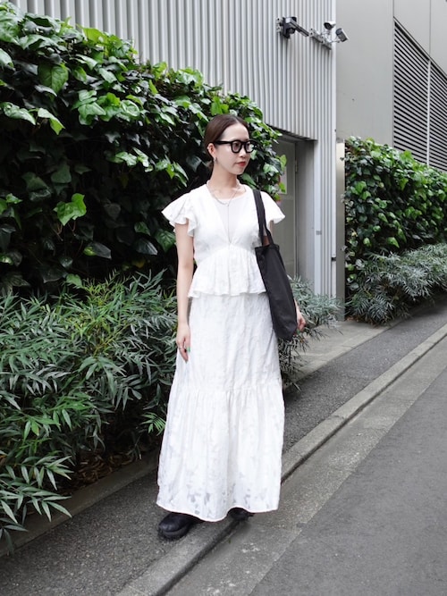 2way Sheer Jacquard Dress/2ウェイシアージャガードドレス