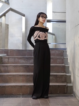 「アイテム（その他トップス、ゴールド系）」を使った、MARTEさん（レディース・158cm）の夏コーディネート