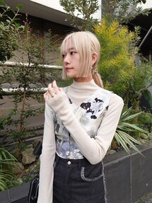 sahara（サハラ）の「Jacquard Vest Layered Dress/ジャガードベスト