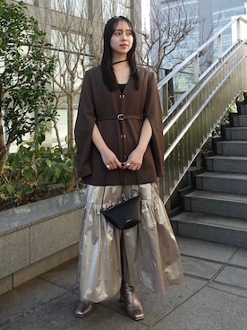 「ゴールド」｜MARTEさん（レディース・162cm）の春コーディネート
