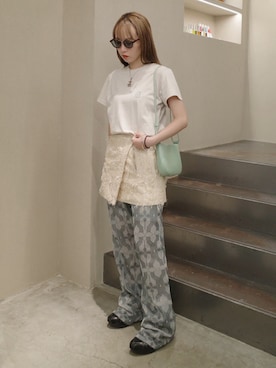 「Ruh Dhan（ルーダン）のアイテム」を使った、MARTEさん（レディース・157cm）の夏コーディネート