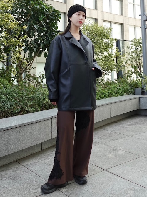 セール】2way Collar Over Jacket/2ウェイカラーオーバージャケット