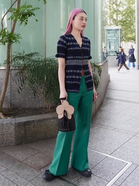 「Ruh Dhan（ルーダン）のアイテム」を使った、MARTEさん（レディース・163cm）の夏コーディネート