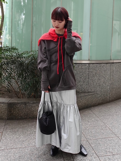 セール】Metallic Tiered Slirt/メタリックティアードスカート