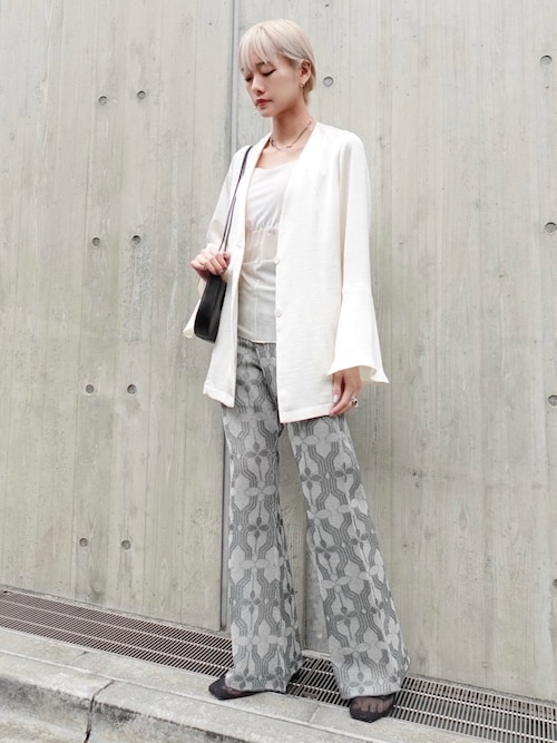 Flare Sleeve Satin Jacket/フレアスリーブサテンジャケット（その他