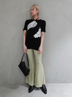 「sahara（サハラ）のMultiway Lace Bustier/マルチウェイレースビスチェ（その他トップス、ブラック系）」を使った、MARTEさん（レディース・157cm）の春コーディネート
