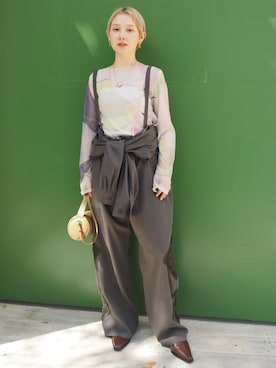 「Ruh Dhan（ルーダン）のアイテム」を使った、MARTEさん（レディース・153cm）の夏コーディネート