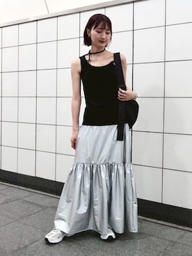 「sahara（サハラ）のアイテム」を使った、MARTEさん（レディース・164cm）の夏コーディネート