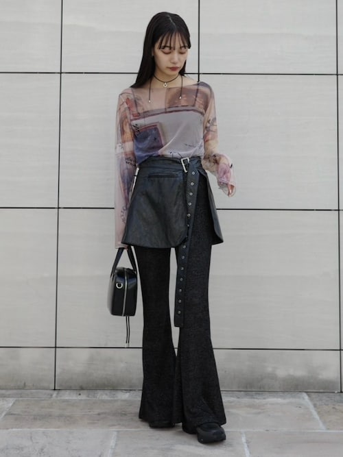 sahara× KOTOKA IZUMI Sheer Top（Tシャツ/カットソー）｜sahara