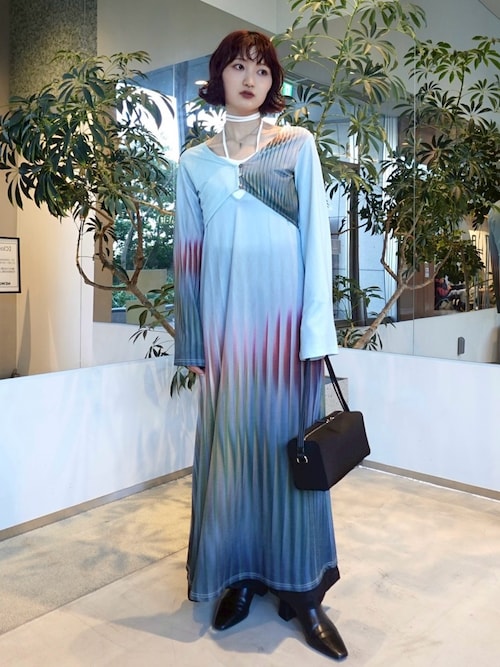 Art Line Print 2piece Dress/アートラインプリント2ピースドレス