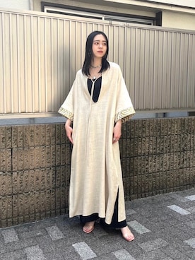 「SYKIA」｜「アイテム（ワンピース/ドレス）」を使った、MARTEさん（レディース・162cm）の春コーディネート