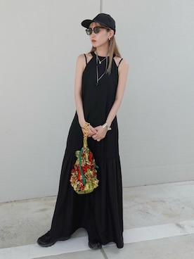 「sahara（サハラ）のアイテム」を使った、MARTEさん（レディース・157cm）の夏コーディネート