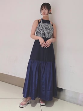 「結婚式」｜「アイテム（ワンピース）」を使った、MARTEさん（レディース・158cm）の夏コーディネート