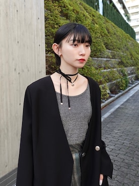 「SYKIA」｜「アイテム（ジャケット/アウター）」を使った、MARTEさん（レディース・162cm）の冬コーディネート