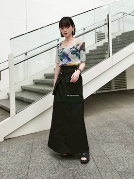 「アイテム（Tシャツ/カットソー、その他）」を使った、MARTEさん（レディース・158cm）の夏コーディネート