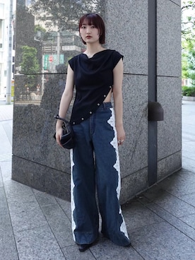 「ILANIS（イラニス）のアイテム」を使った、MARTEさん（レディース・164cm）の夏コーディネート