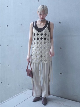 「Ruh Dhan（ルーダン）のアイテム」を使った、MARTEさん（レディース・162cm）の夏コーディネート