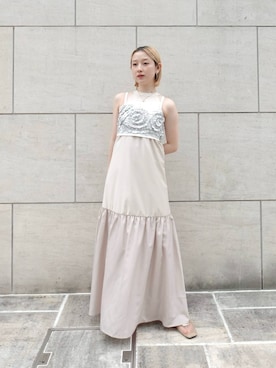 「アイテム（その他トップス、シルバー系）」を使った、MARTEさん（レディース・153cm）の夏コーディネート