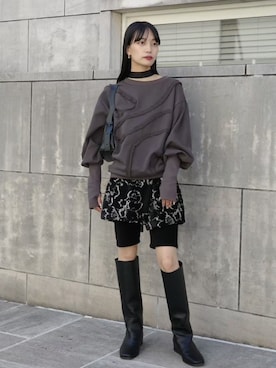 MARTEさん（レディース・158cm）の冬コーディネート