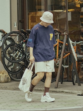 「niko and...（ニコアンド）のアイテム」を使った、かやさん（メンズ・170cm）の夏コーディネート