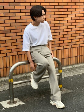 「PUMA（プーマ）のアイテム」を使った、かやさん（メンズ・170cm）の夏コーディネート