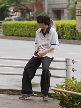 「NEUNA（ヌナ）のアイテム（パンツ）」を使った、かやさん（メンズ・170cm）の夏コーディネート