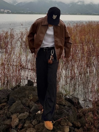 「KAIKO(カイコー)のKAIKO THE BELT(ベルト)」を使った、かやさん(メンズ・168cm)の秋コーディネート