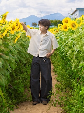 「アイテム（シャツ/ブラウス）」を使った、かやさん（メンズ・168cm・20代）の夏コーディネート