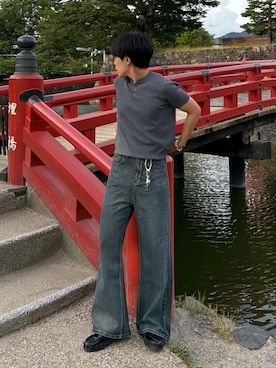 「KAIKO（カイコー）のアイテム」を使った、かやさん（メンズ・168cm）の夏コーディネート