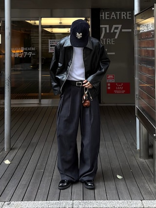 「KAIKO(カイコー)のKAIKO THE BELT(ベルト)」を使った、かやさん(メンズ・168cm)の秋コーディネート