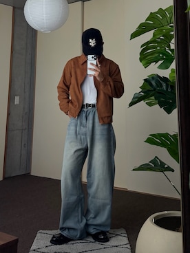 「KAIKO（カイコー）のKAIKO THE BELT（ベルト、ブラック系）」を使った、かやさん（メンズ・168cm）の秋コーディネート