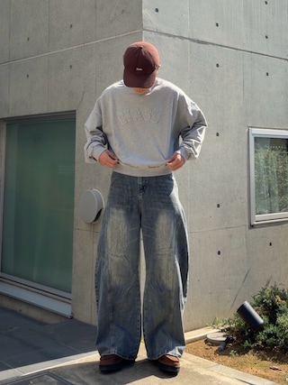 「CIASU（シアス）のヴィンテージカレッジスウェット（スウェット）」を使った、かやさん（メンズ・168cm）の春コーディネート