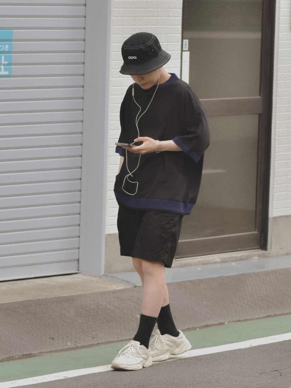 COMME des GARÇONS ウールハット ネイビーブラックに近い 帽子