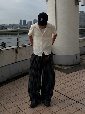 「KAIKO（カイコー）のアイテム」を使った、かやさん（メンズ・168cm）の夏コーディネート