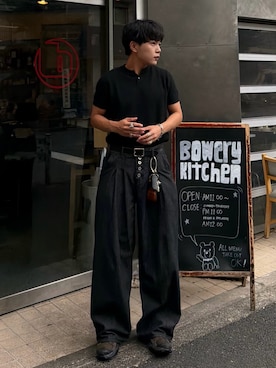 「KAIKO（カイコー）のアイテム」を使った、かやさん（メンズ・168cm）の夏コーディネート