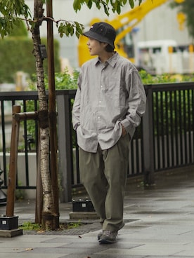 「RUUBON（ルーボン）のアイテム（その他パンツ）」を使った、かやさん（メンズ・170cm）の秋コーディネート