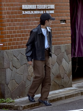 「UNIQLO（ユニクロ）のアイテム（チノパンツ）」を使った、かやさん（メンズ・170cm）の春コーディネート