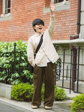 「MSG（エムエスジー）のアイテム」を使った、かやさん（メンズ・168cm）の春コーディネート