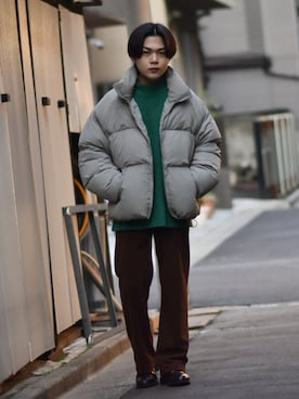 「ASCLO（エジュクロ）のアイテム（ジャケット/アウター）」を使った、かやさん（メンズ・170cm）の冬コーディネート