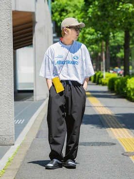 「Slyde（スライド）のアイテム」を使った、かやさん（メンズ・168cm）の夏コーディネート