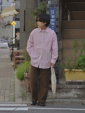 「UNIQLO（ユニクロ）のアイテム（チノパンツ）」を使った、かやさん（メンズ・170cm）の春コーディネート