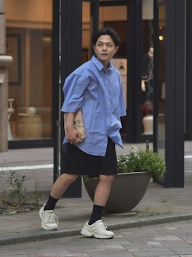 「FREAK'S STORE（フリークスストア）のアイテム（シャツ/ブラウス）」を使った、かやさん（メンズ・170cm）の春コーディネート