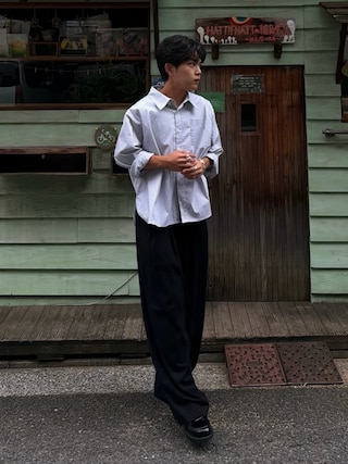 「KAIKO(カイコー)のKAIKO THE BELT(ベルト)」を使った、かやさん(メンズ・168cm)の秋コーディネート