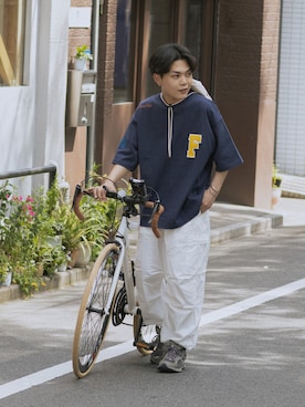 「EDWIN（エドウィン）のアイテム（パンツ）」を使った、かやさん（メンズ・170cm）の夏コーディネート
